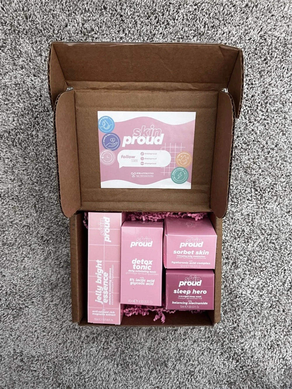 Skin Proud PR box filled